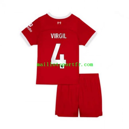 Maillot de Foot Liverpool Virgil van Dijk 4 Enfant Domicile 2023/24